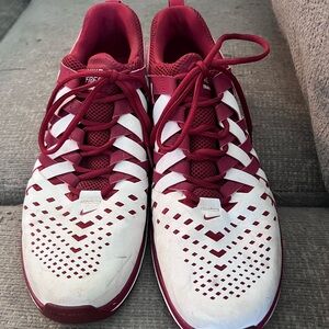 Nike Burgundy and White Athletic Shoes
